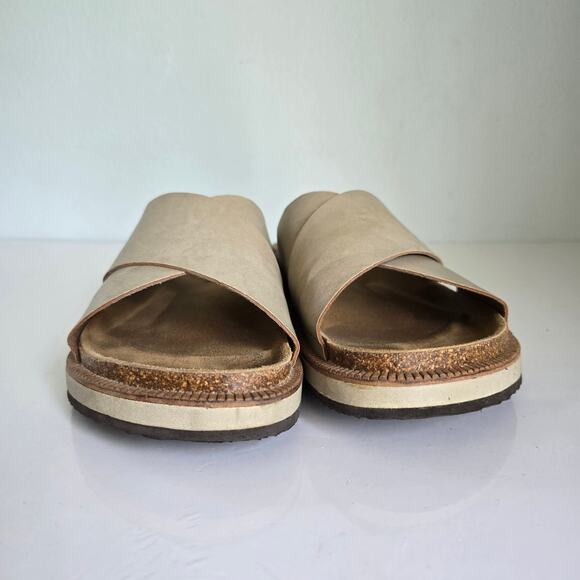 Free People Sidelines Crossover Slide Sandals 7.5 Dove Gray Beach Summer Comfort - Picture 4 of 9